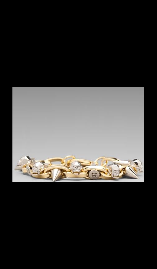 Skull Bracelet with Spikes
