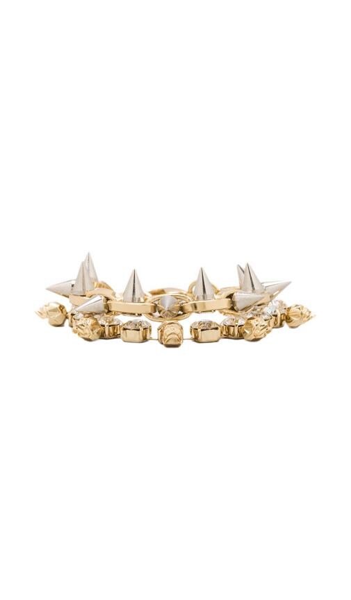 Crystal Skull & Spike Bracelet