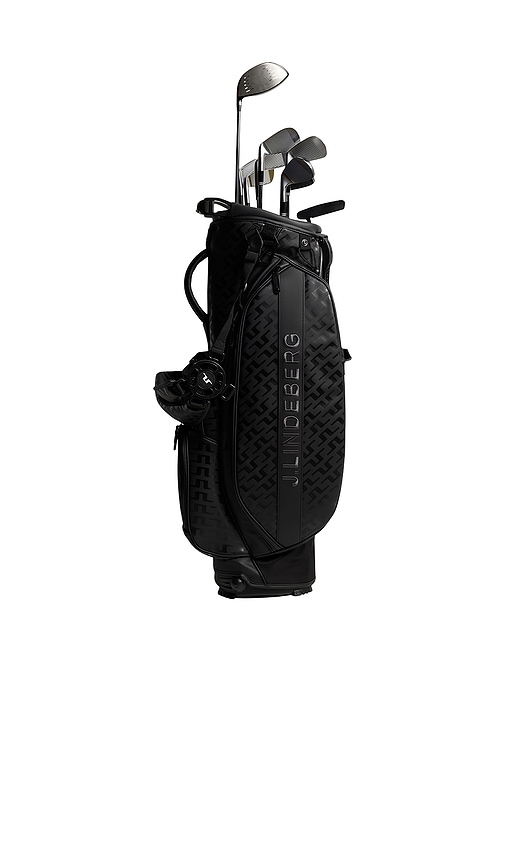 J. Lindeberg Play Stand Bag Print In Tour Geo Tonal Black M