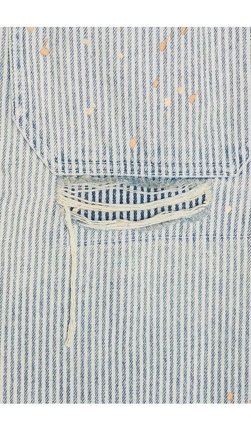 Jaded London Distressed Pinstripe Carpenter Jorts | Thumbnail 6