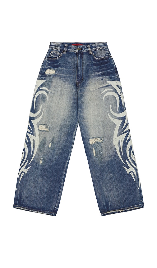 Jaded London Blade XL Colossus Jeans in Light Wash
