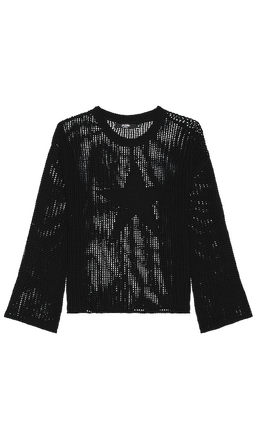 Jaded London グラフィックセーター 黒 Jaded London】 DEVINE KNIT JUMPER (JADED LONDON/ニット