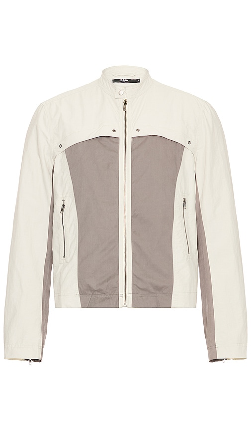 Jaded London Rider Jacket in White & Grey | REVOLVE