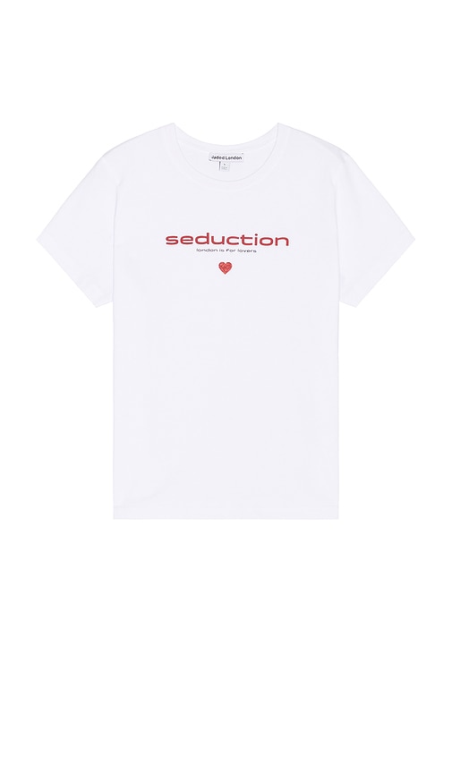 Jaded London Seduction Glitter Tee in White | REVOLVE