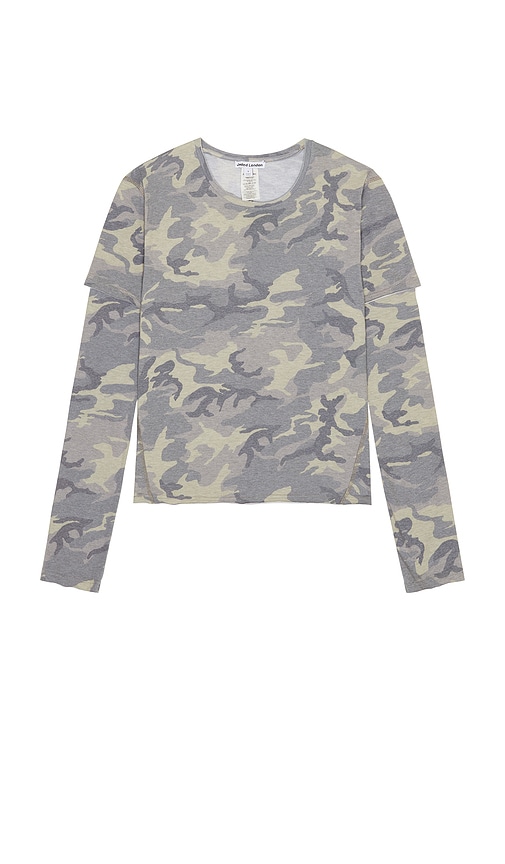 Jaded London Double Layer Mist Long Sleeve Tee in Camo | REVOLVE