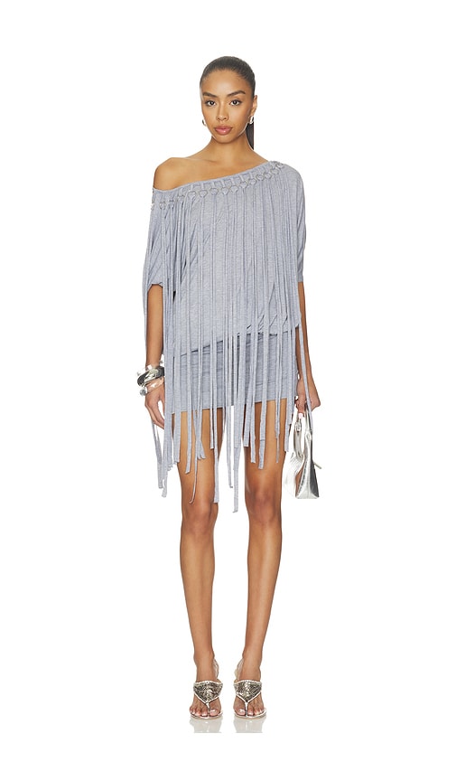 Ophidian Fringe Jersey Mini Dress