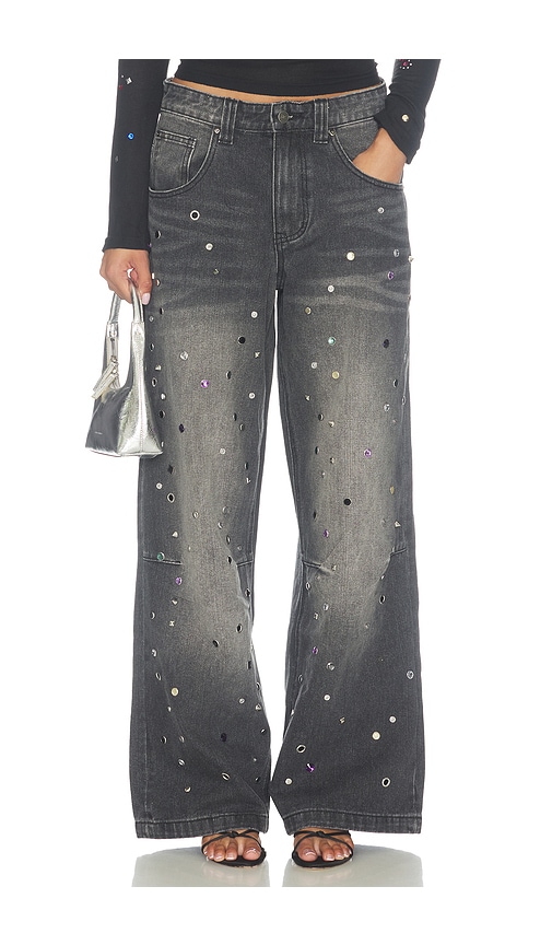 Rhinestone Studded Colossus Jeans