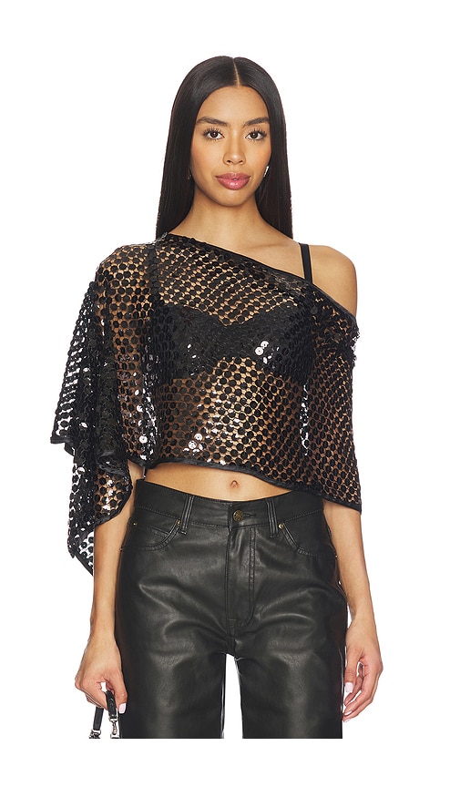 Sequin Cape Top