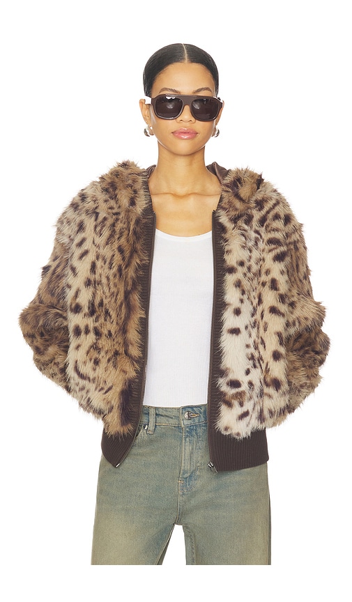 Jaded London Bear Faux Fur Jacket In Brown