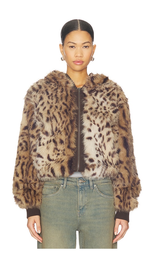 Jaded London Bear Faux Fur Jacket In Multi