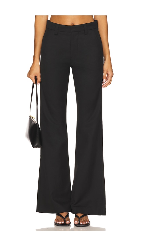 Jaded London Stacked Bootcut Suit Pant In Black