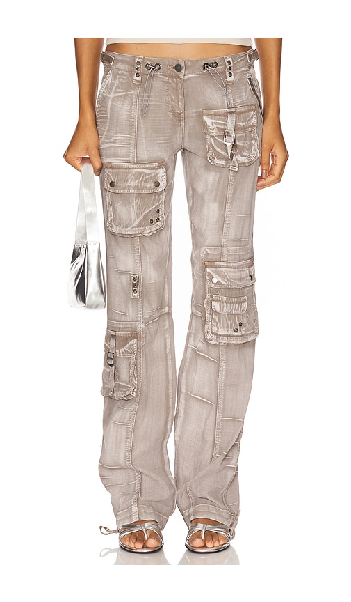 Washed Cargo Pant in Grey. - size XS (also in L, M, S, XL)