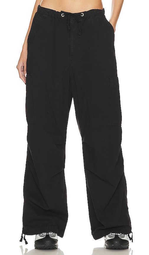 Jaded London Parachute Cargo Trousers In Black