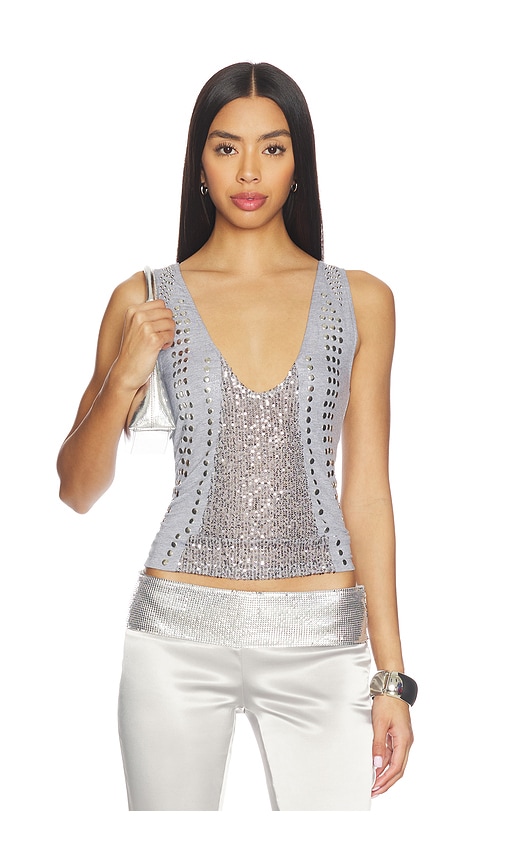 Studded Sequin Tank