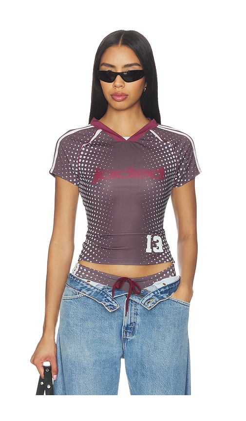 Illusion Print Football Baby Tee