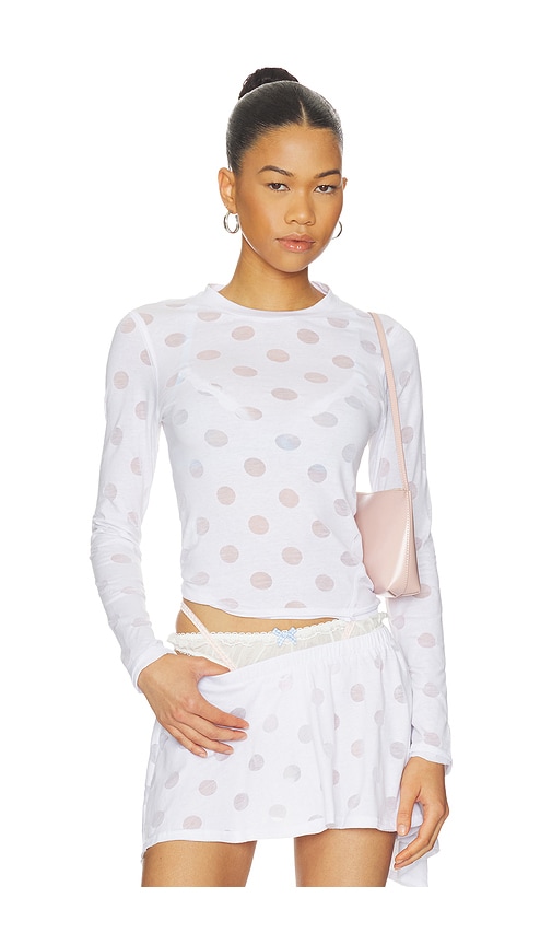 Burnout Polka Dot Top