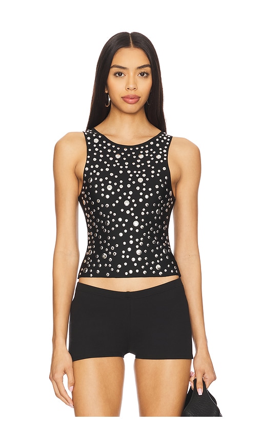 Jaded London Studded Tank Top in Black | REVOLVE
