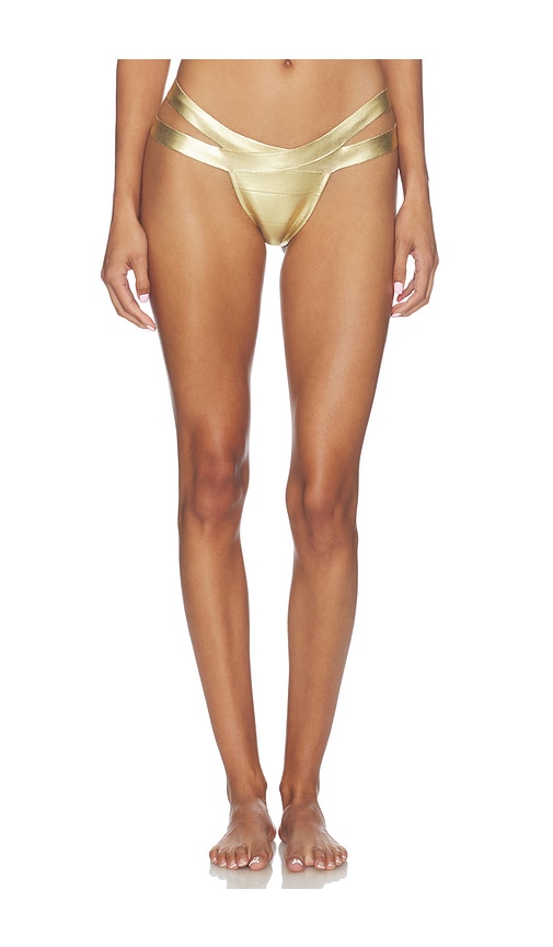 Idol Metallic Bandage Bikini Bottom