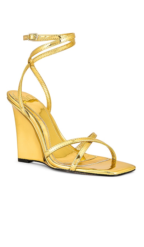 Shop Jlo Jennifer Lopez X Revolve Jones Sandal In Metallic Gold