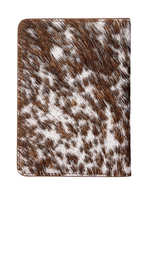  July Cow Print Small Travel Wallet In Brown. 