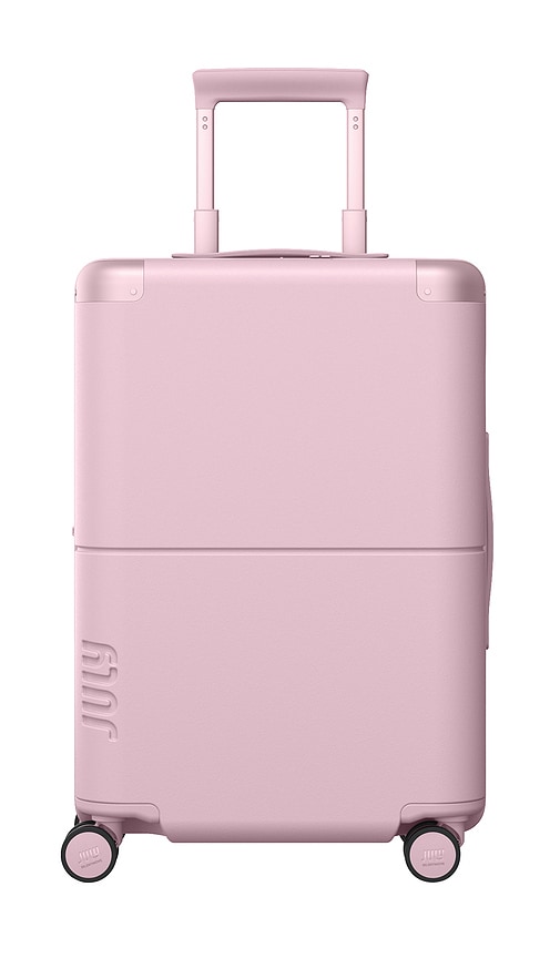 Carry On Max Expandable Luggage in Pink.