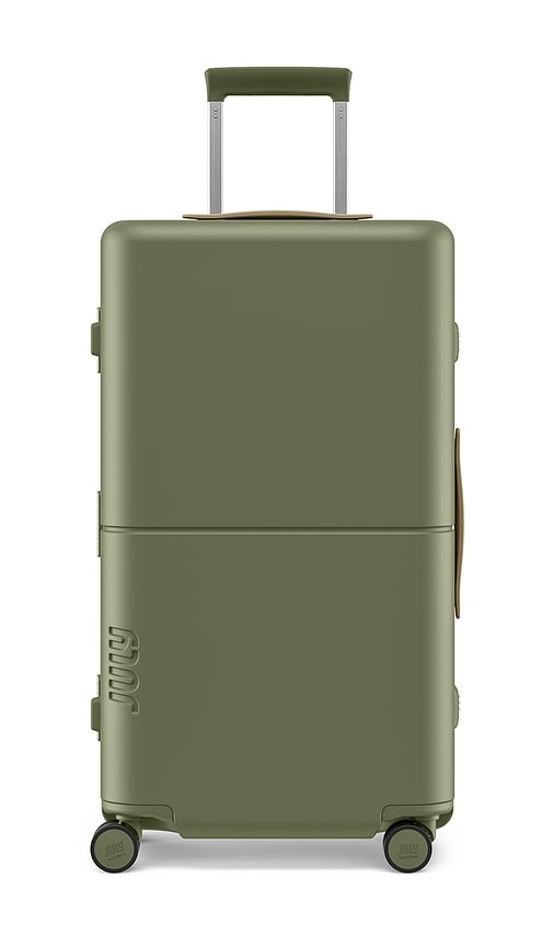 Checked Trunk in Olive.