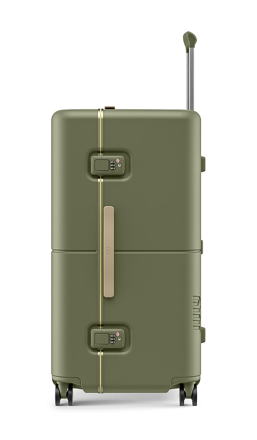  July Badehose Checked In Olive. 