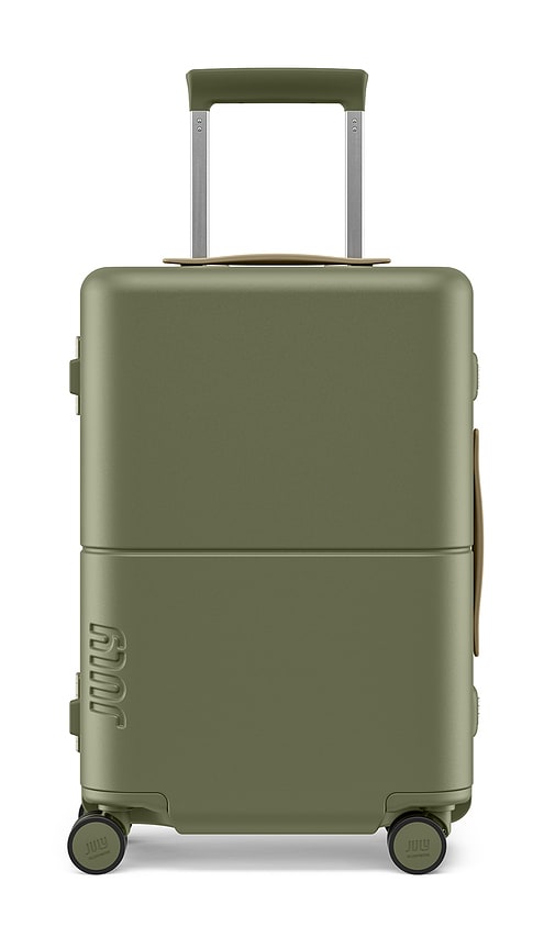 Carry On Trunk Luggage in Olive.