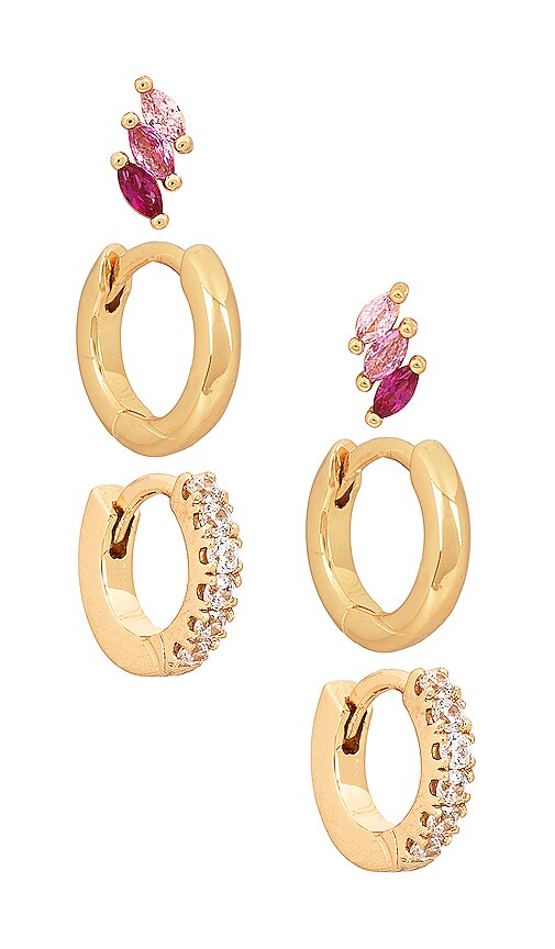 Jackie Mack Gigi Fuchsia Ear Stack in Fuchsia