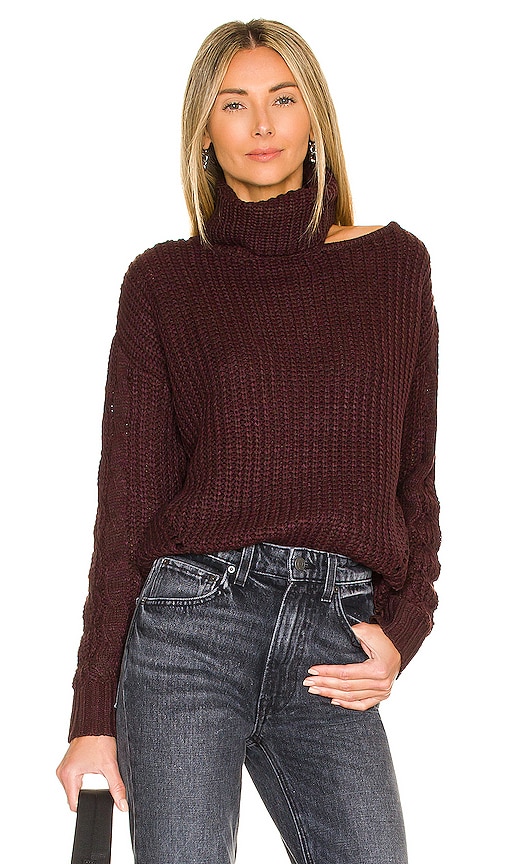 John & Jenn by Line Baird Sweater in Raisin