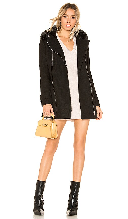 Billie Coat With Faux Fur Collar