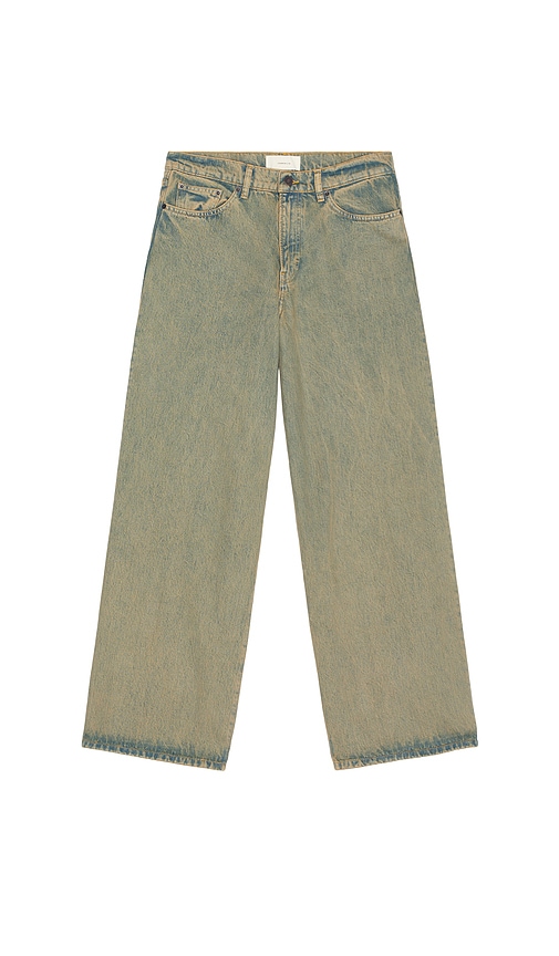 Jeanerica Logo-patch Jeans In Green