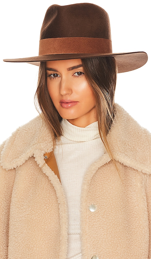 Janessa Leone Alara Hat in Chestnut | REVOLVE display picture 1