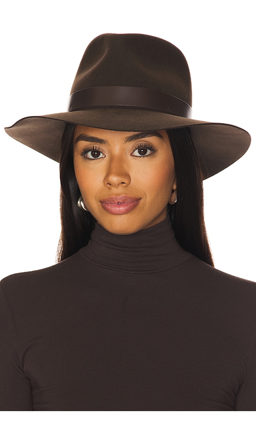 Shop Janessa Leone Ross Hat In Brown