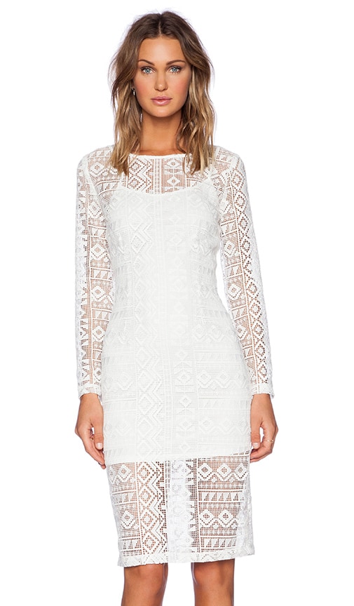 J.O.A. Lace Long Sleeve Dress in White | REVOLVE J.O.A. Lace Long Sleeve Dress in White | REVOLVE