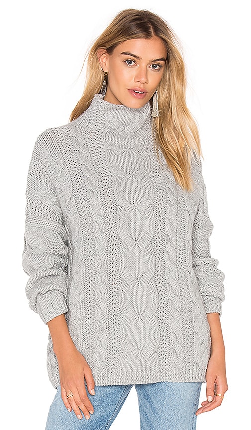 J.O.A. Long Sleeve Turtleneck Sweater in Grey | REVOLVE