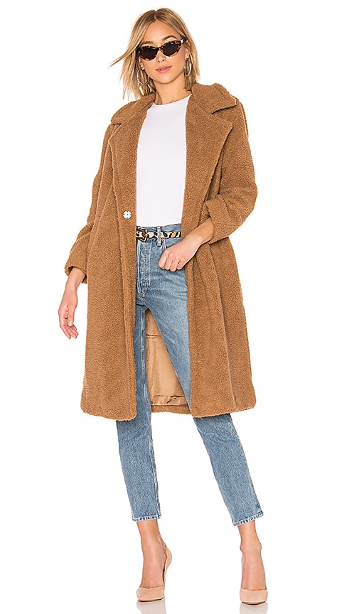 J.O.A. Teddy Coat in Latte | REVOLVE