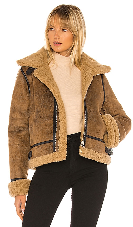 J.O.A. Faux Fur Coat in Umber REVOLVE