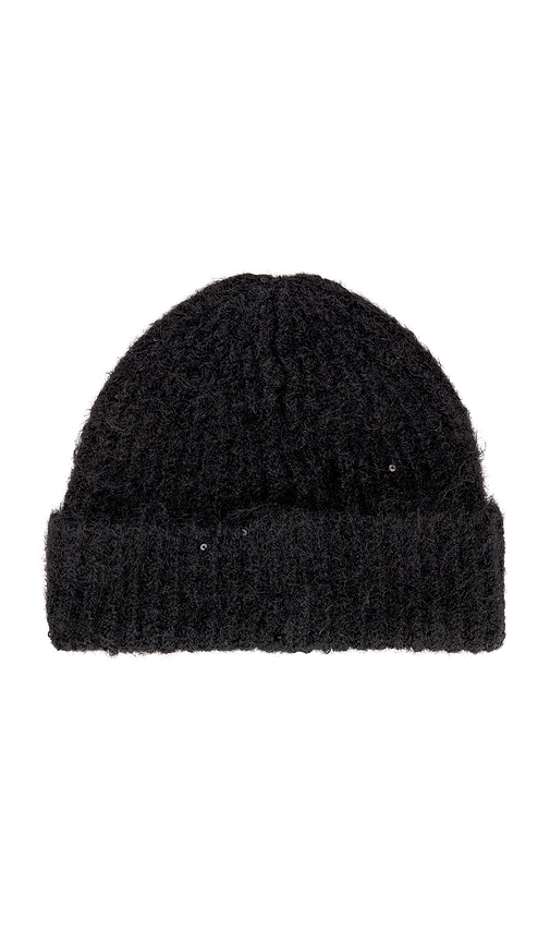 Jocelyn Rib Knit Cuffed Hat In Black