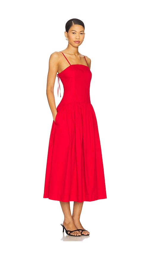 Joe's Jeans The Mara Tie-strap A-line Midi Dress In Red