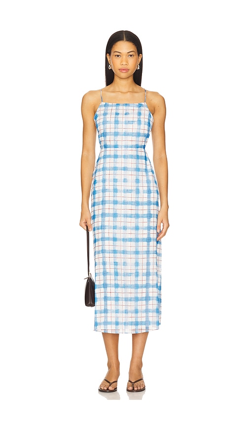 Charlie Midi Dress in Blue. - size XL (also in L, M, S, XS)