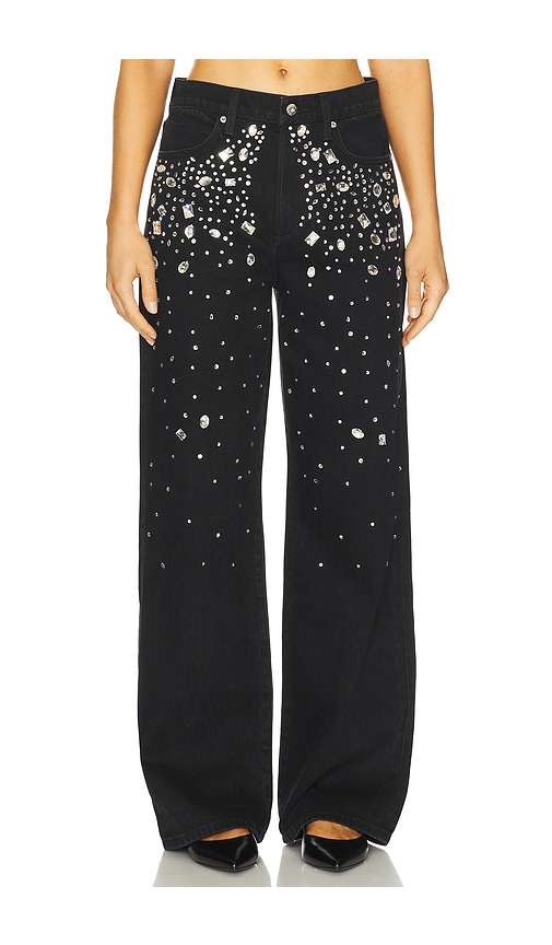Joe's Jeans The Harlowe Stone Embellished Wide Leg Jeans