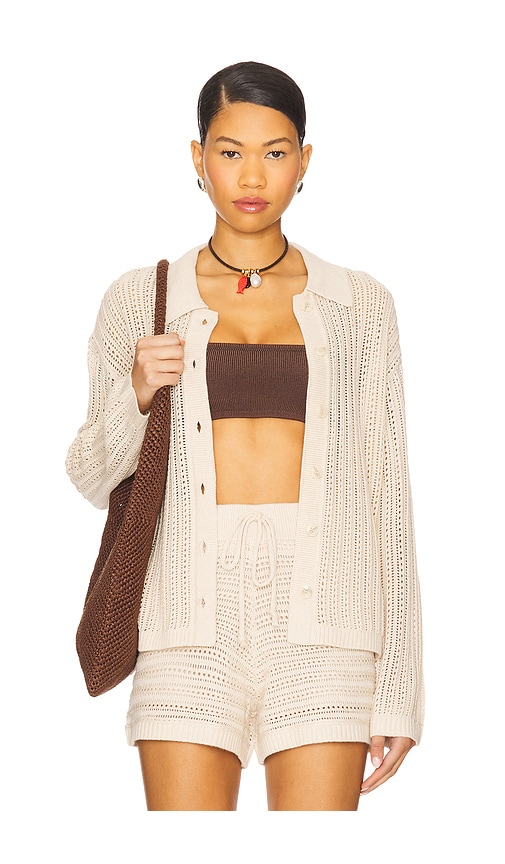 Arlo Crochet Cardigan in Cream. - size L (also in M, S, XL, XS) - Joe's Jeans - Modalova