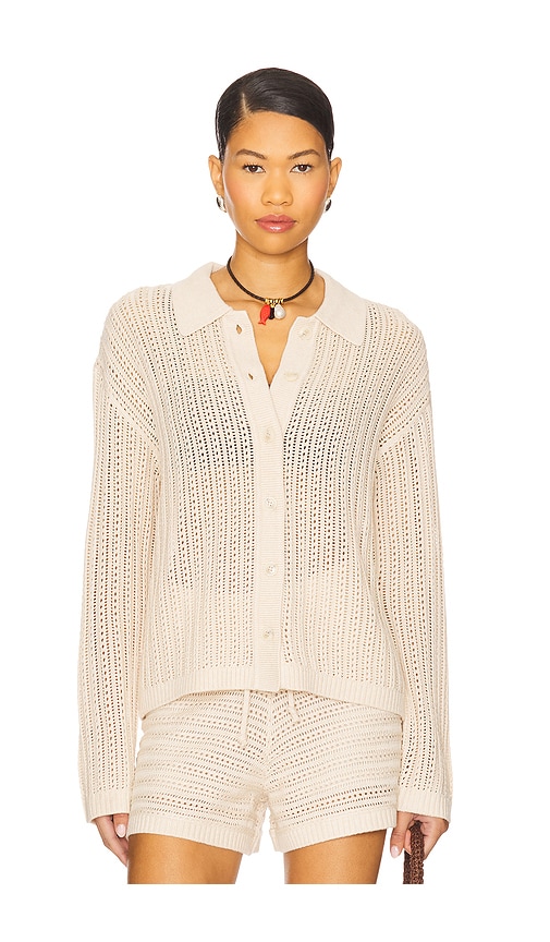 Joe's Jeans Arlo Crochet Cardigan In Gray