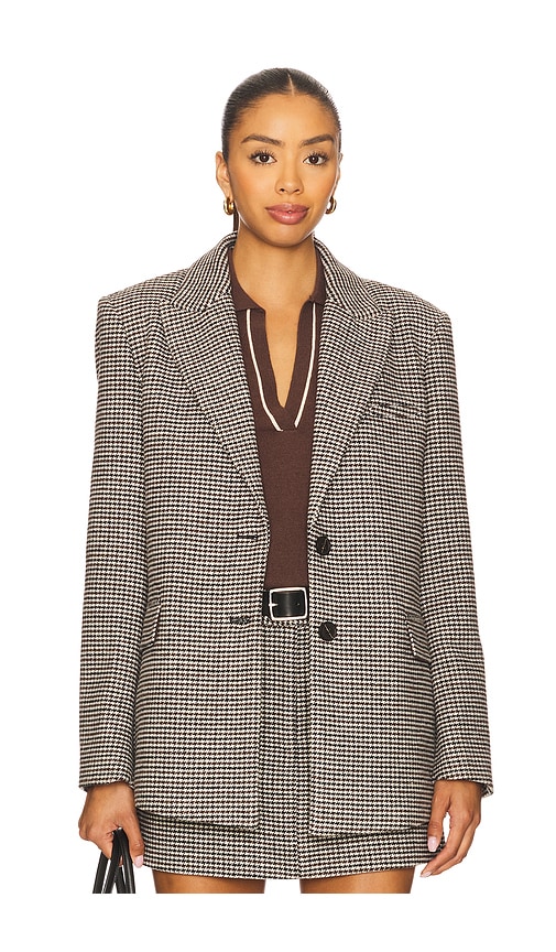 Joe's Jeans Boyfriend Blazer in Black & Chocolate