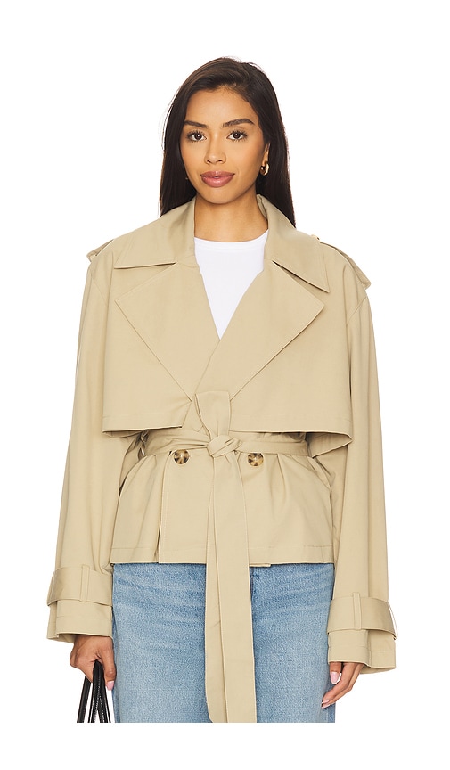 Liz Cropped Trench Coat in Tan. - size L (also in M, XL) - Joe's Jeans - Modalova