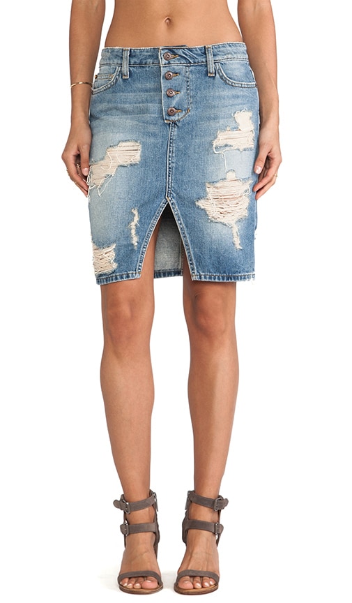 Button Up Pencil Skirt
