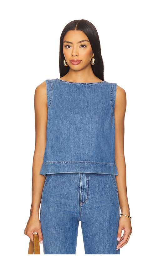 Joe's Jeans Boat Neck Denim Shell Top