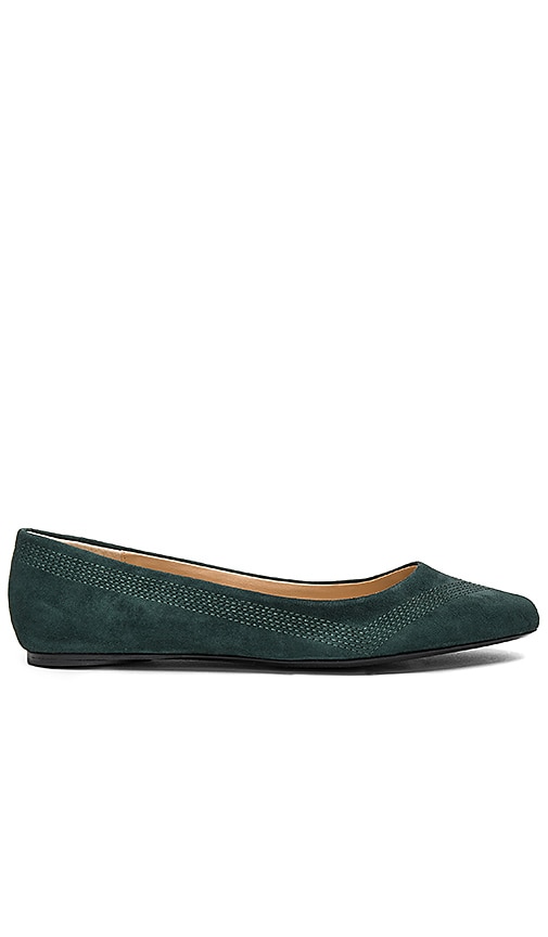 forest green flat shoes