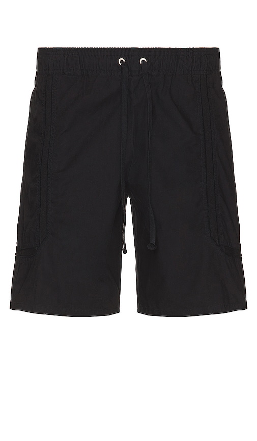 John Elliott Straight-leg Cotton-poplin Drawstring Shorts In Black